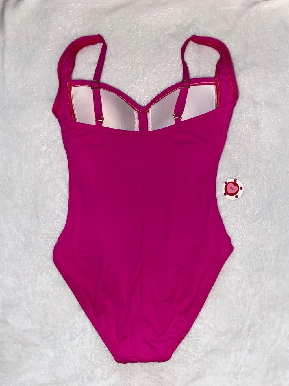 Women’s Petite Fuchsia One-Piece Swimsuit - Stylish Ruched Design